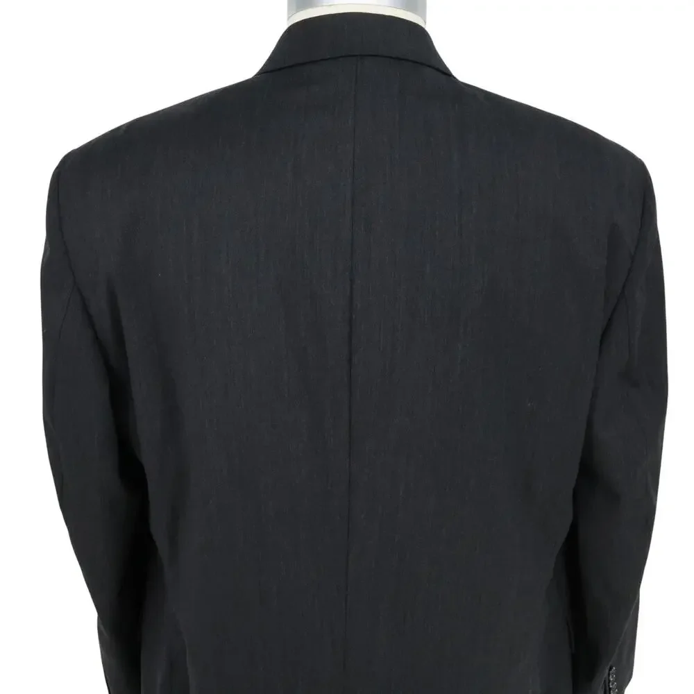 Jos A Bank Sport Coat Mens 48R Signature Charcoal Gray Wool Jacket Lined Career